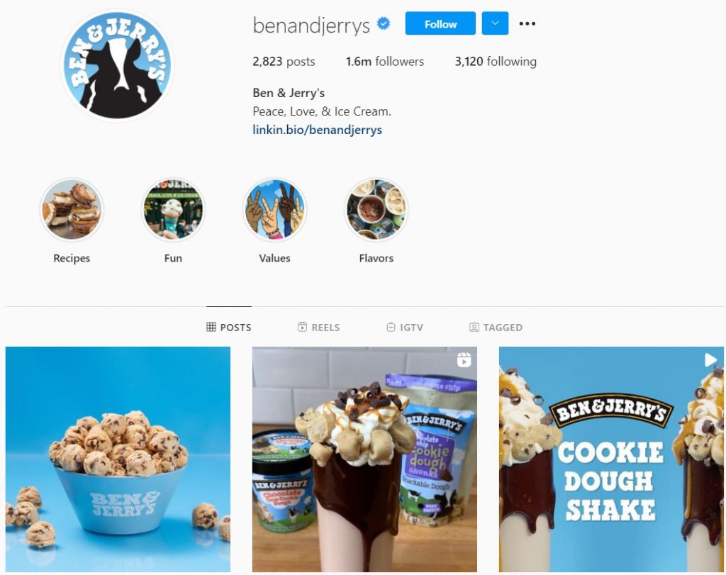 Instagram bendandjerrys