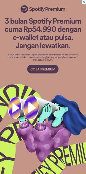 Contoh image ads Spotify Premium