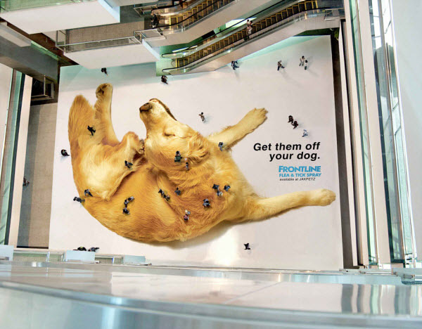 Contoh Guerilla Marketing brand Frontline
