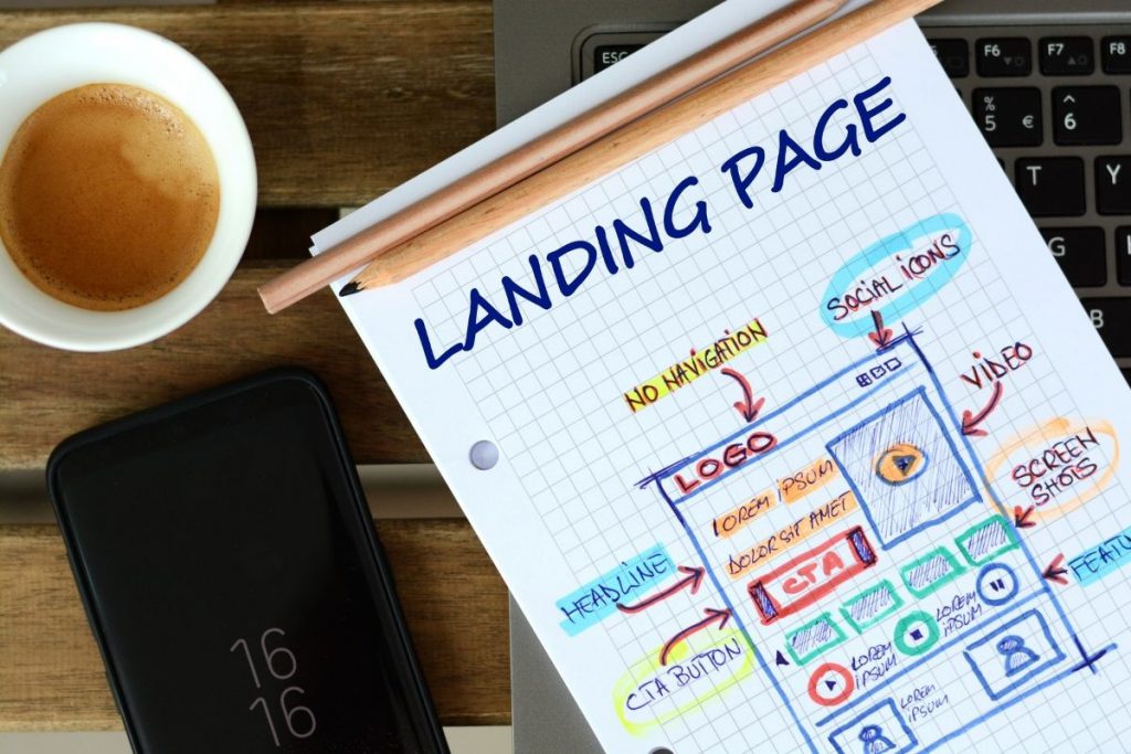 Landing page layout