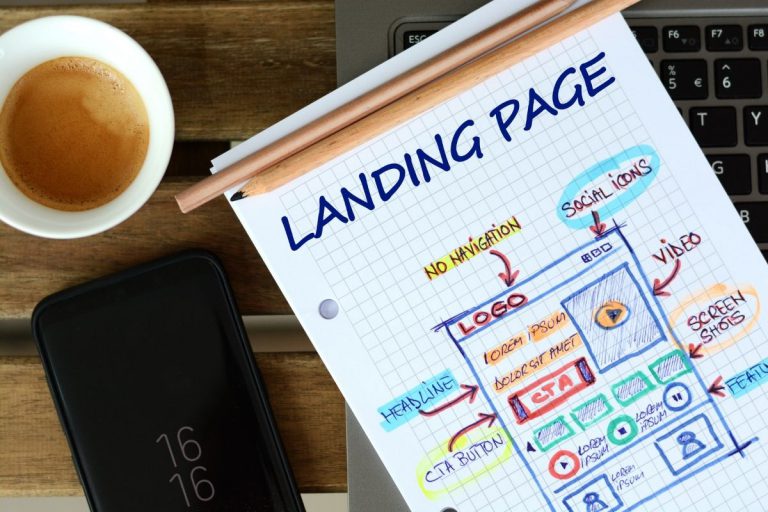 Landing page layout