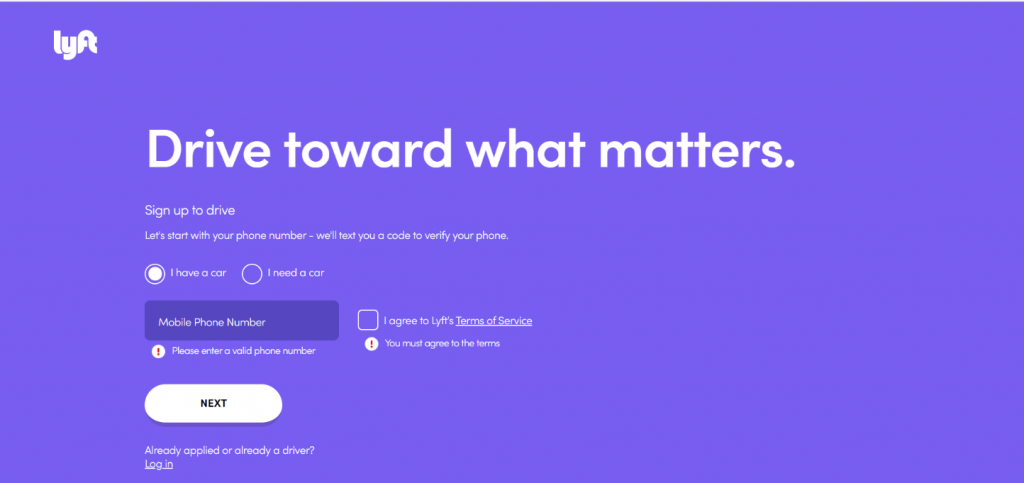 Lyft website