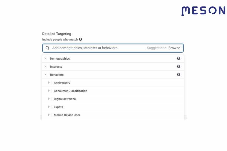 Facebook ads detailed targeting