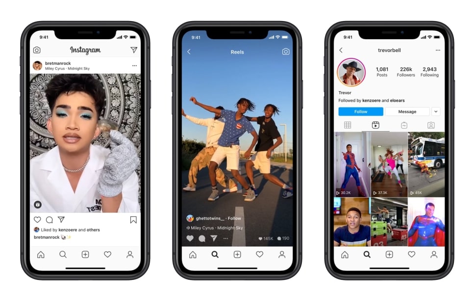 Tampilan Instagram Reels
