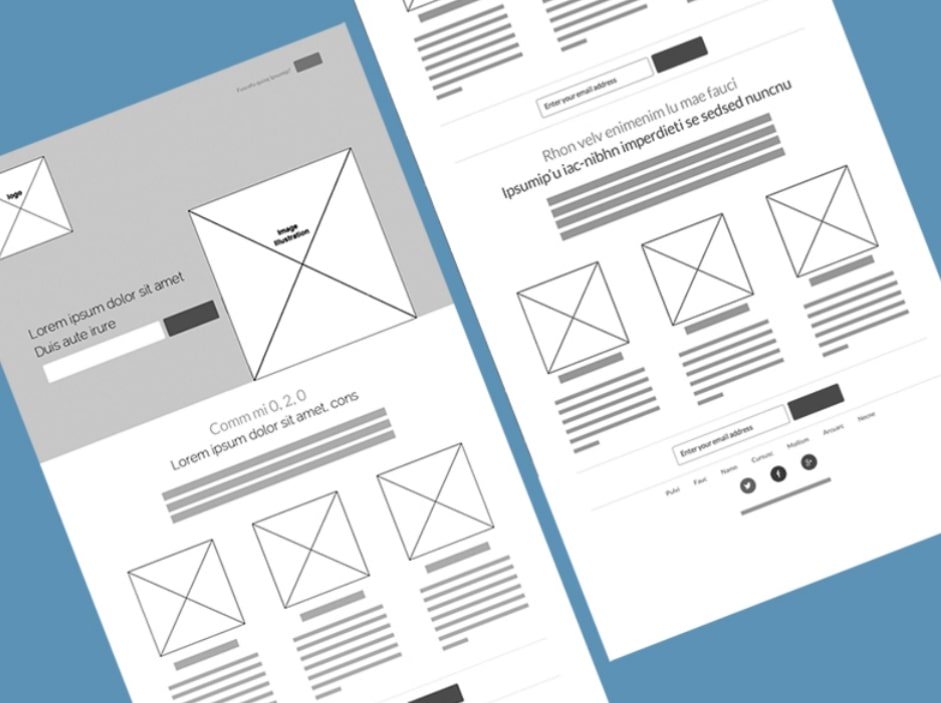 Wireframe contentblock