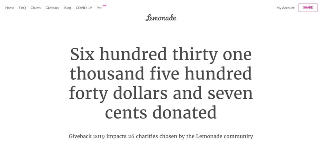 Lemonade website