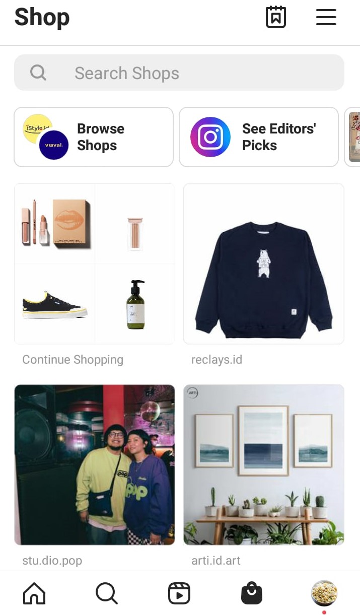 Instagram shopping