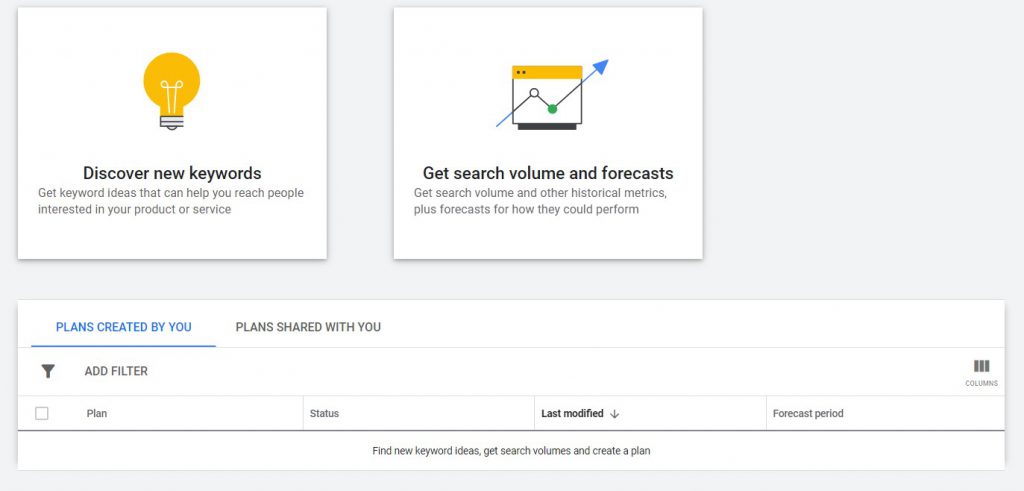Discover or get search volume