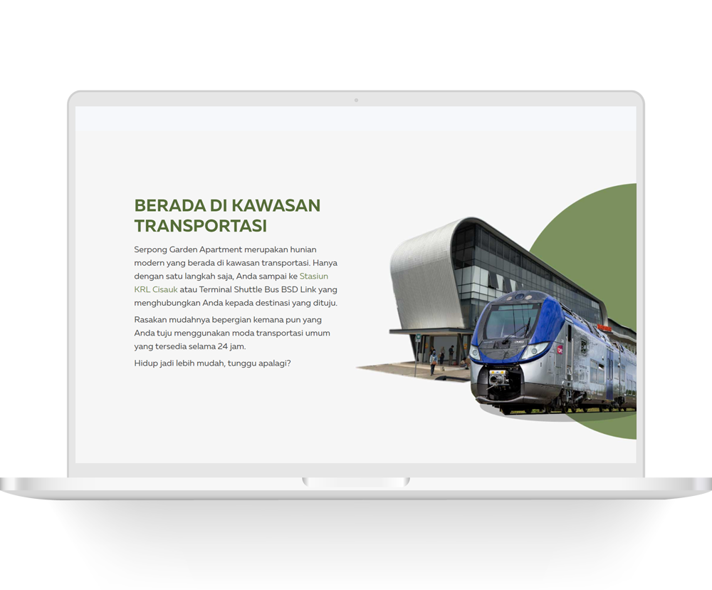Serpong Garden Apartment laptop view