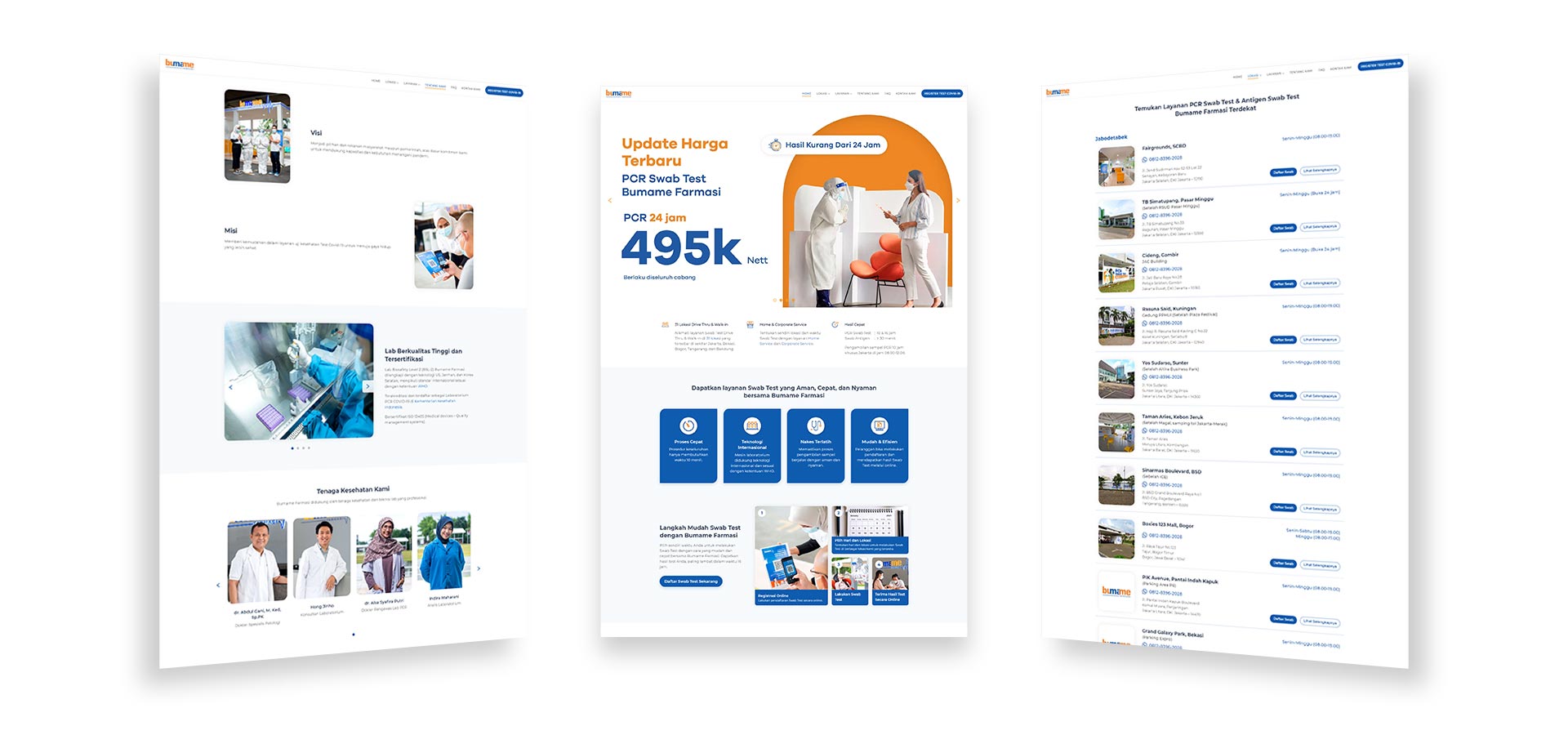 Bumame Farmasi website design