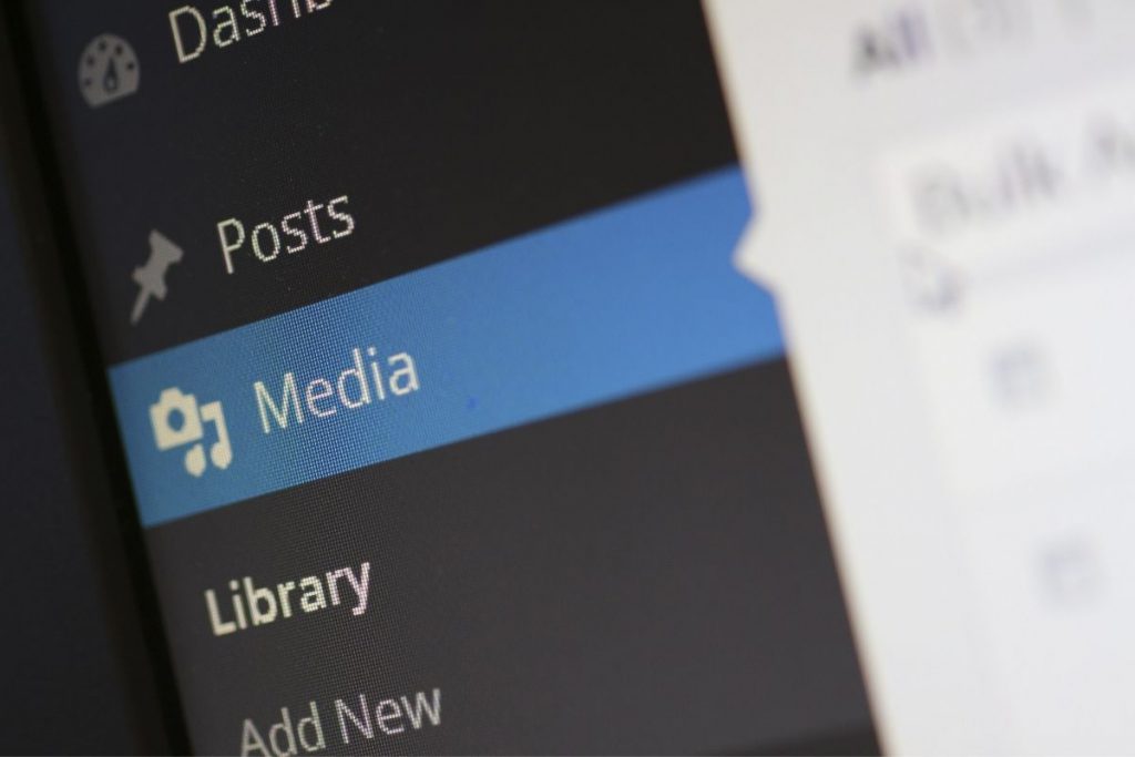 WordPress dashboard