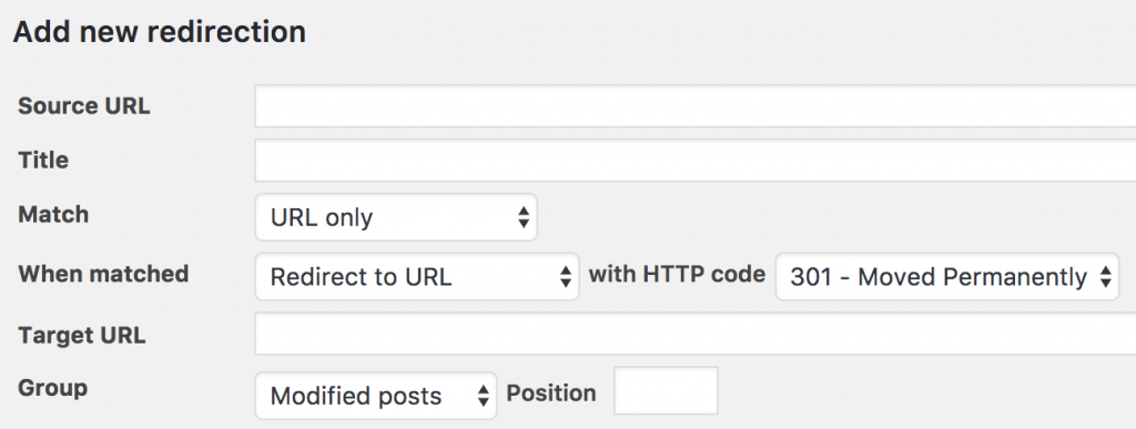 Redirection SEO plugin