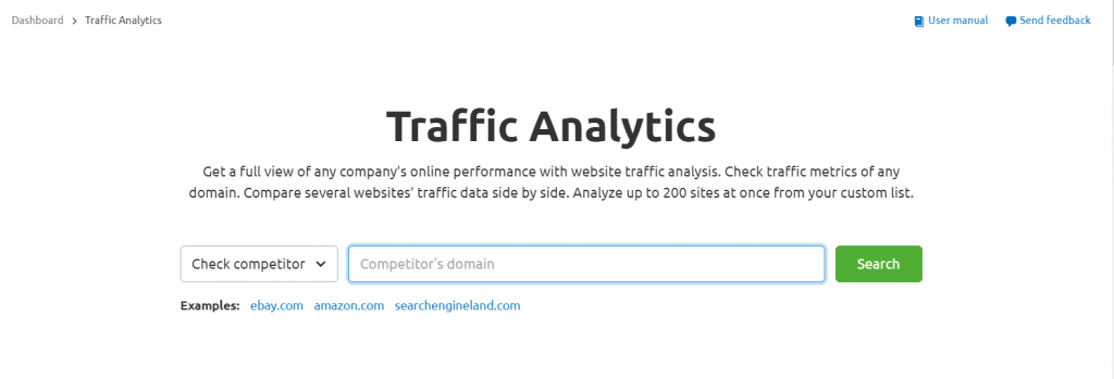 SEMrush traffic analytics