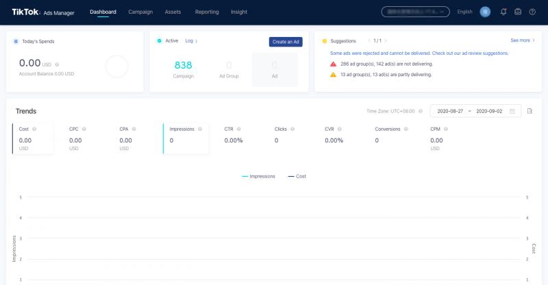 TikTok ads manager
