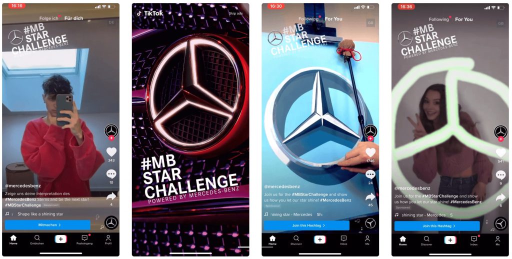 TikTok branded hashtag