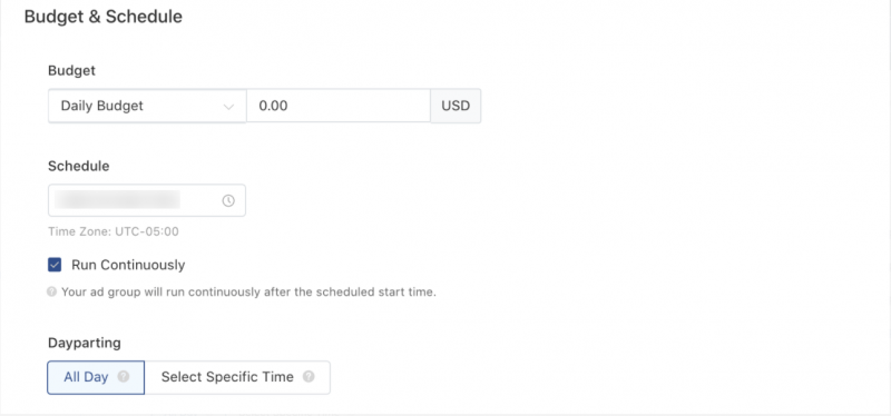 TikTok set budget