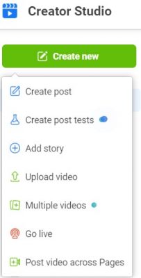 creator studio facebook create post