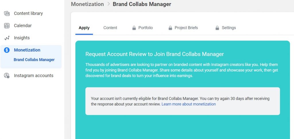 creator studio instagram monetization