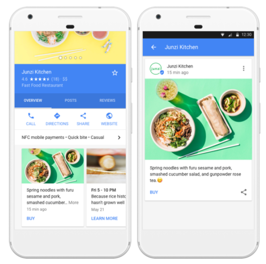 google my business post