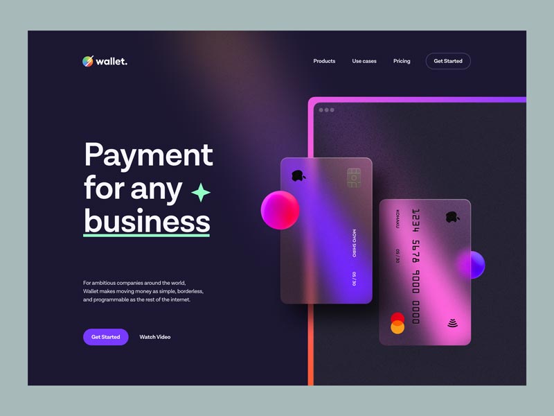 Contoh Web Design Gradient