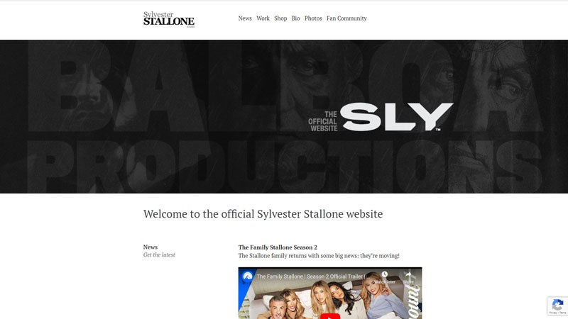 Website Sylvester Stallone