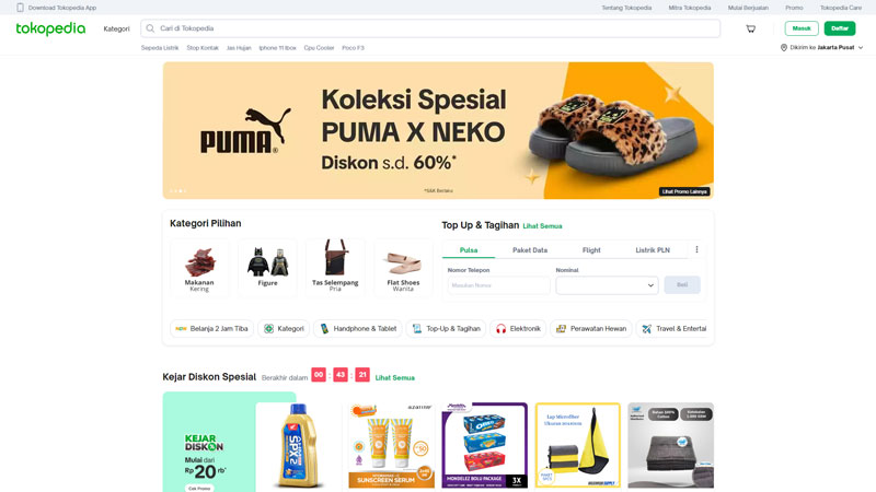 Website Tokopedia